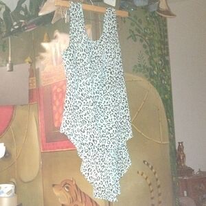 Iris Black and White Leopard Print Blouse